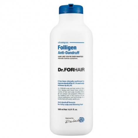 Шампунь проти лупи для ослабленого волосся Dr.FORHAIR Folligen Anti-Dandruff Shampoo, 500 мл