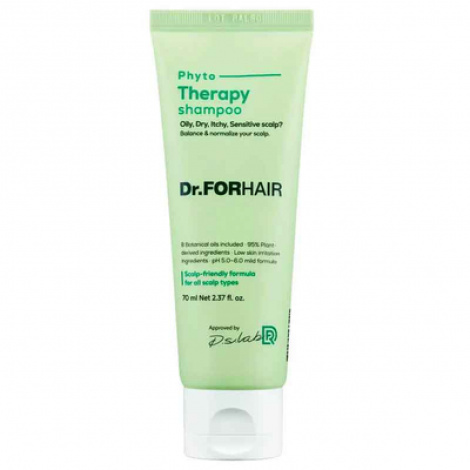 Фітотерапевтичний шампунь для чутливої шкіри голови Dr.FORHAIR Phyto Therapy Shampoo, 70 мл
