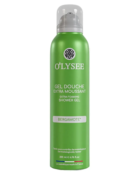 Гель-піна для душу з ароматом бергамоту O’LYSEE Extra Foaming shower Gel Bergamotte, 200 мл