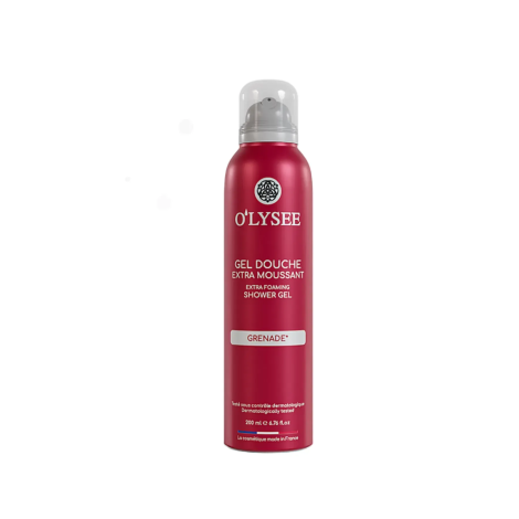 Гель-піна для душу з ароматом гранату O’LYSEE Extra Foaming shower Gel Grenade, 200 мл