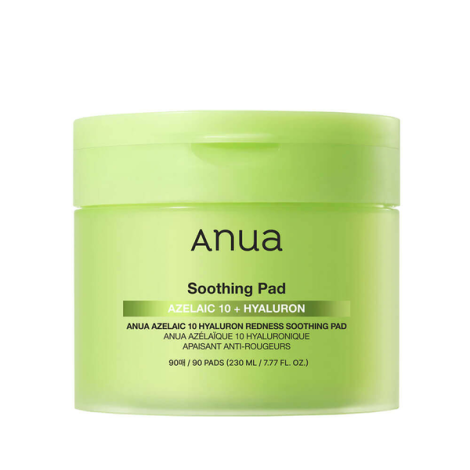 Тонер-пади з азелаїновою кислотою ANUA Azelaic 10 Hyaluron Redness Soothing Pad, 90 шт