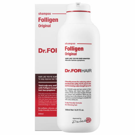 Зміцнюючий шампунь проти випадіння волосся Dr.FORHAIR Folligen Shampoo, 500 мл