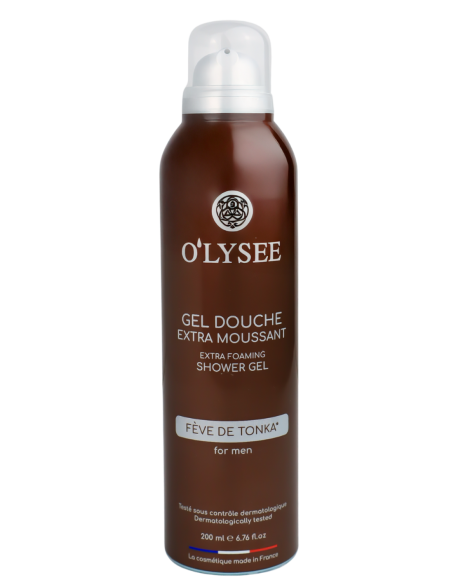 Гель-піна для душу для чоловіків з пряним ароматом O’LYSEE Fève de Tonka extra foaming shower gel, 200 мл