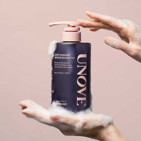Відновлюючий шампунь для пошкодженого волосся Unove Deep Damage Repair Shampoo, 500 мл