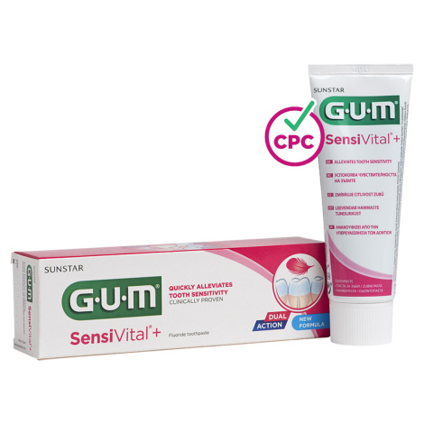 Зубна паста для чутливих зубів та ясен GUM SENSIVITAL+, 75 мл