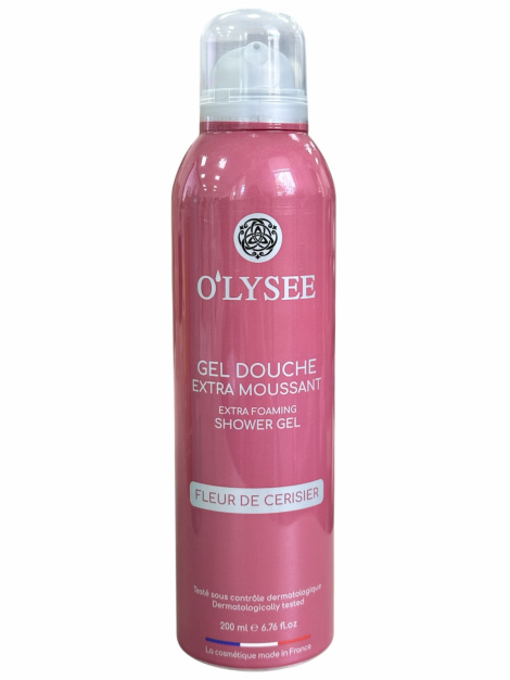 Гель-піна для душа з ароматом квітучої вишні O'LYSEE Extra Foaming Shower Gel Fleur De Cerisier, 200 мл