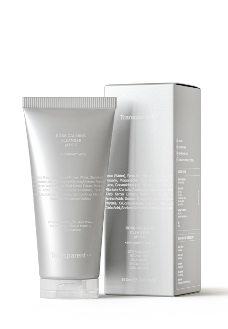 Засіб для очищення чутливої шкіри Transparent-Lab Rose Calming Cleanser pH 5.5, 150 мл