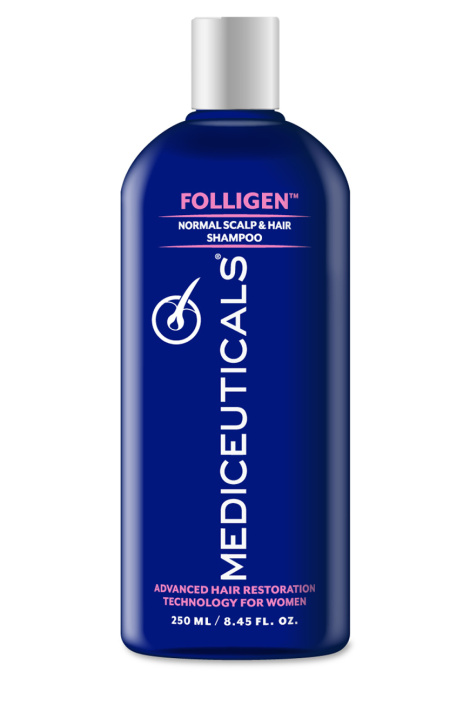 Шампунь для жінок Mediceuticals Folligen™ проти випадіння волосся (для нормальної / схильної до жирності шкіри голови), 250 мл