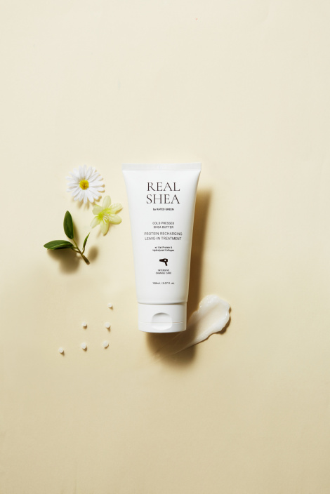Термозахисний відновлюючий крем для волосся з маслом ши Rated Green REAL SHEA COLD PRESSED SHEA BUTTER LEAVE-IN TREATMENT, 150 мл