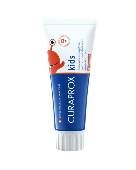 Дитяча зубна паста без фтору Curaprox Kids (полуниця), 60 мл