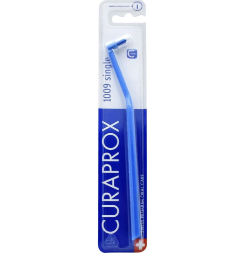 Монопучкова щітка Curaprox SINGLE & SULCULAR CS 1009 (синій/синій), 9 мм
