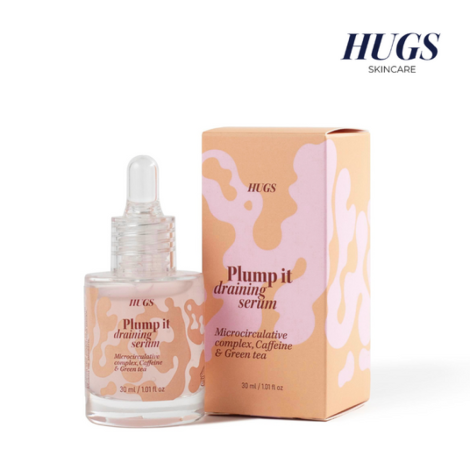 Сироватка з протинабряковим комплексом Hugs Plump it draining serum, 30 мл