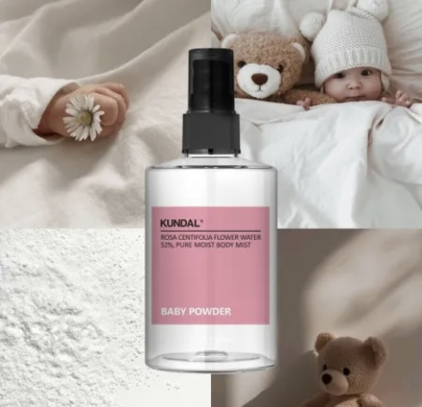 Парфумований спрей для тіла Kundal Pure Moist Body Mist Baby Powder, 128 мл