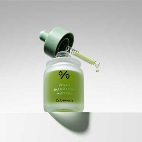 Ампульная сыворотка с BHA кислотой и экстрактом чая Матча Dr.Ceuracle Vegan BHA&Matcha Ampoule, 30 мл