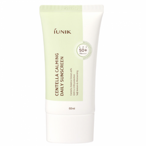 Сонцезахисний крем з екстрактом центели IUNIK Centella Calming Daily Moisture Suncreen Reef-Safe UVA UVB, SPF 50+ PA++++, 60 мл
