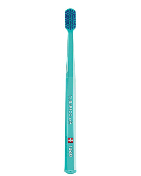 Зубна щітка Curaprox CS 1560 Soft, D 0,15 мм (щітка бірюзова/синя щетина)