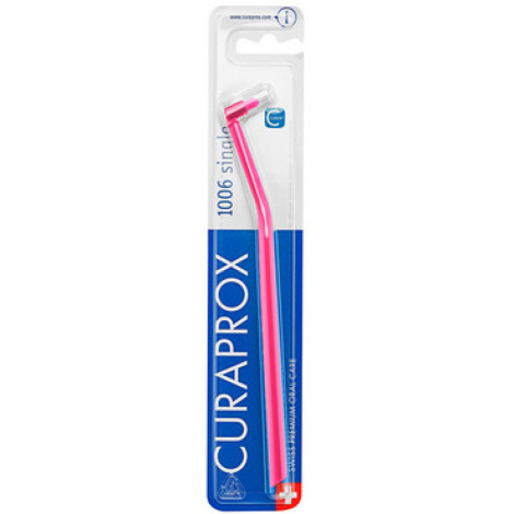 Монопучкова щітка Curaprox CS 1006 SINGLE & SULCULAR (малинова), 6 мм