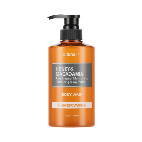 Гель для душу "Амбра Ваніль" Kundal Honey & Macadamia Body Wash Amber Vanilla, 500 мл