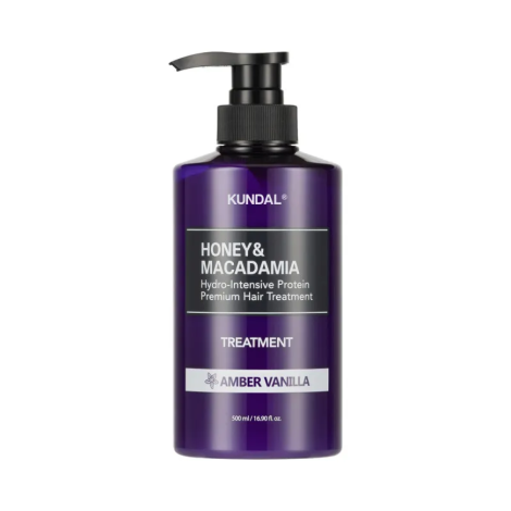 Кондиціонер-маска для волосся "Амбра & Ваніль" Kundal Honey & Macadamia Protein Hair Treatment Amber Vanilla, 500 мл