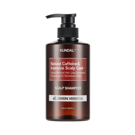 Шампунь проти випадіння "Лимон & Вербена" Kundal Natural Caffeine & Intensive Scalp Care Shampoo Lemon Verbena, 500 мл