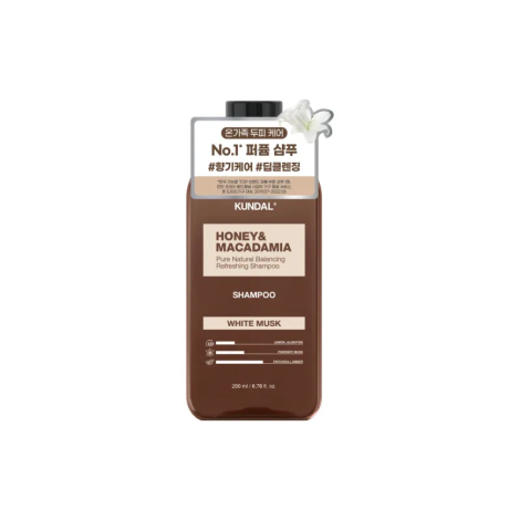 Шампунь відновлюючий "Білий Мускус" Kundal Honey & Macadamia Shampoo White Musk, 200 мл