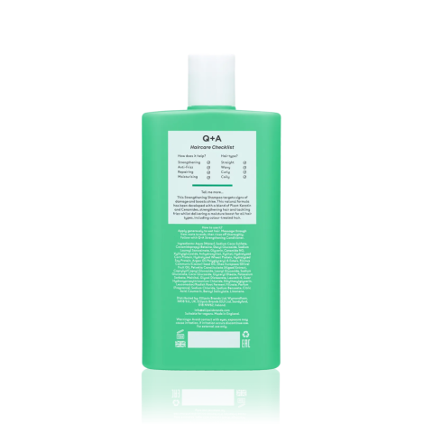 Шампунь для укрепления и улучшения роста волос Q+A Strengthening Shampoo, 250 мл