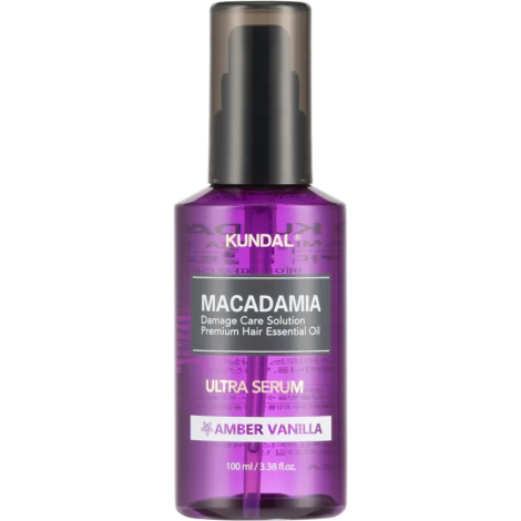 Сыворотка для волос увлажняющая "Амбра Ваниль" Kundal Macadamia Ultra Hair Serum Amber Vanilla, 100 мл