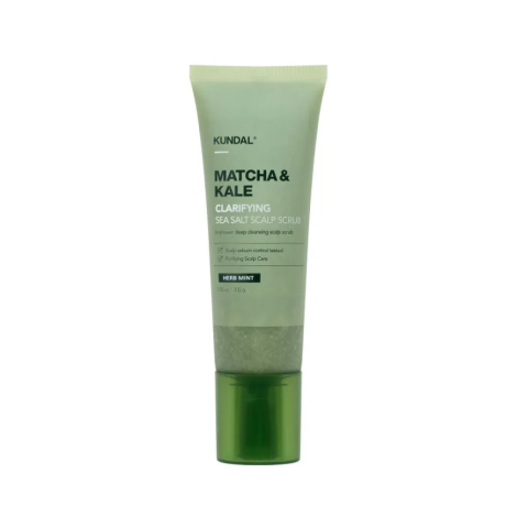 Скраб для кожи головы Kundal Matcha & Kale Clarifying Sea Salt Scalp Scrub Herb Mint, 200 г