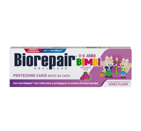 Дитяча зубна паста Biorepair «Веселе мишеня» виноград від 0 до 6 років, 50 мл